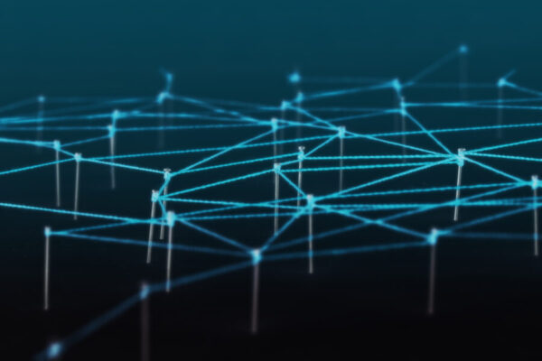 Abstract technology background, connecting dots, digital network