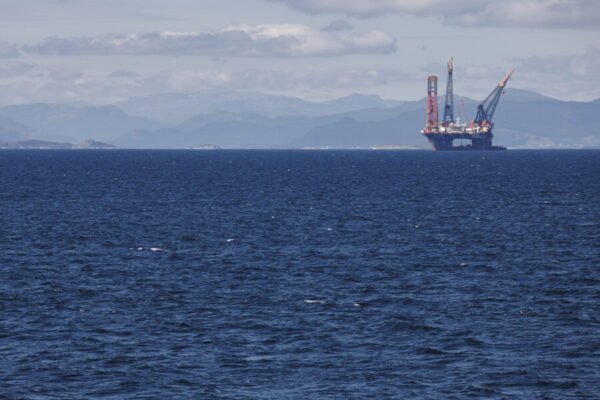 Oil and gas offshore platform in Norway. Energy industry