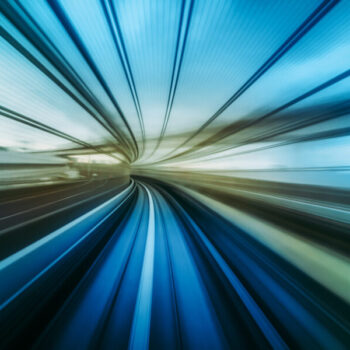 Abstract Moving Motion blur of tokyo japan train Yurikamome Line