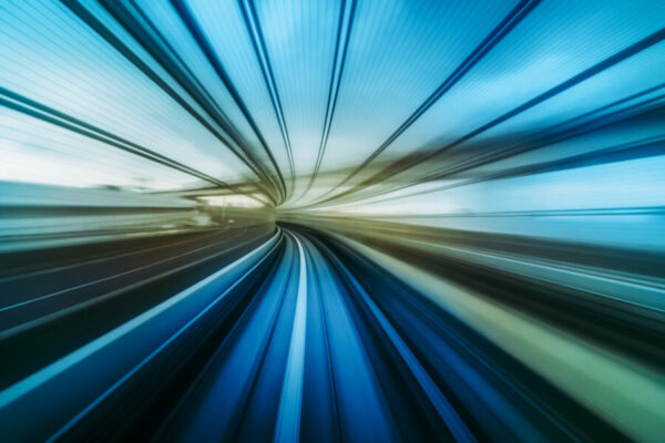 Abstract Moving Motion blur of tokyo japan train Yurikamome Line